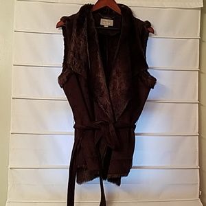 Dennis by Dennis Basso Platinum Suede vest